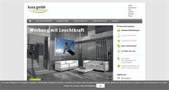 Desktop Screenshot of kuss-lichtwerbung.de